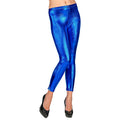 Metallicblaue Leggings Cindy