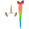 Haarreif, Horn, Ohren Und Regenbogenschweif Einhorn
