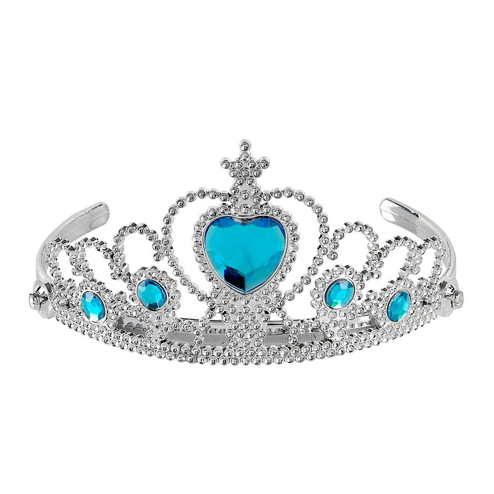 Op deze afbeelding zie je een Accessoires, van het merk Widmann. Zilveren Tiara Met Turquoise Steentjes Prinses