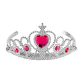 Silber-Tiara Mit Pinken Edelsteinen