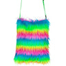 Urzeit-Handtasche Neon-Bärenfell Regenbogen