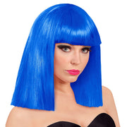 Op deze afbeelding zie je een Accessoires, van het merk Widmann. Pruik Showgirl Steil Haar Blauw