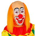 Nackter Schädel Mit Langem Orangefarbenem Haarclown