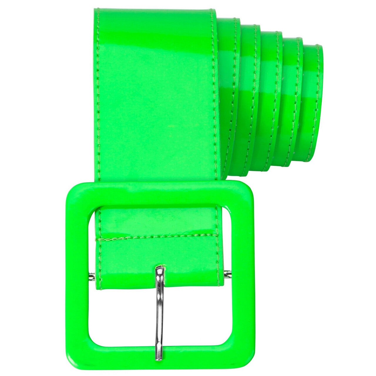 Op deze afbeelding zie je een Accessoires, van het merk Widmann. Neon Groene Riem Vinyl