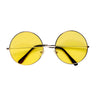 Coole Große Siebziger-Brille Gelb