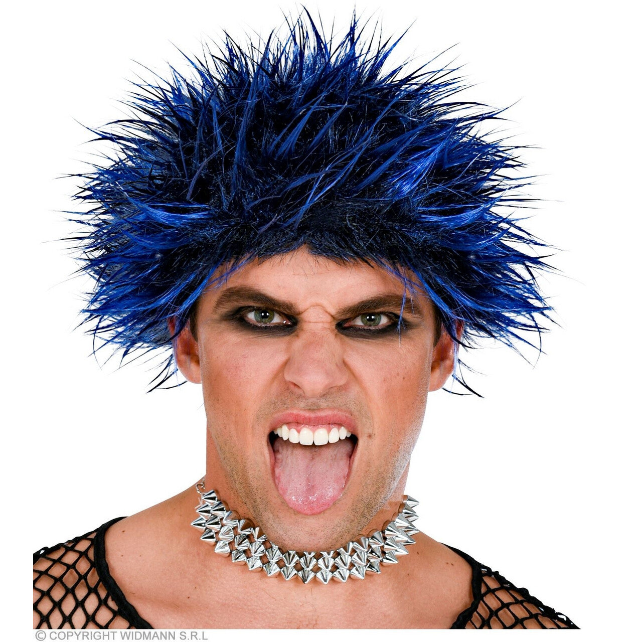 Op deze afbeelding zie je een Accessoires, van het merk Widmann. Punk Rocker Blue Monday
