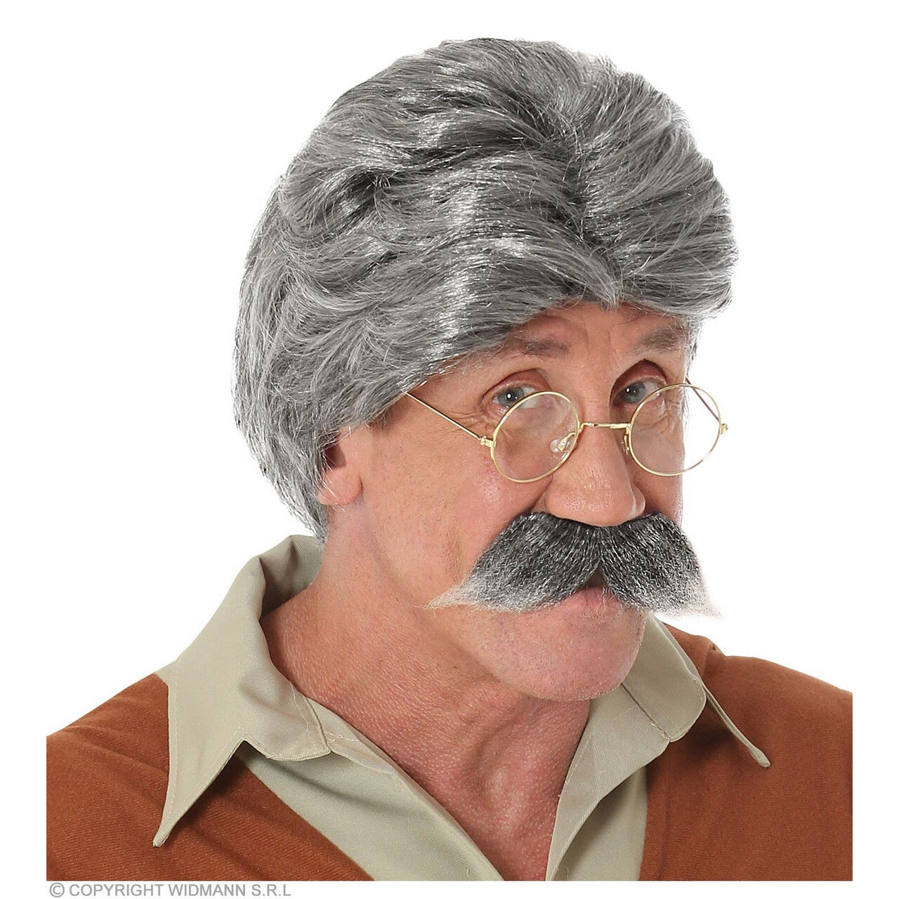 Op deze afbeelding zie je een Accessoires, van het merk Widmann. Oude Poppenmaker Gepetto Pruik En Snor