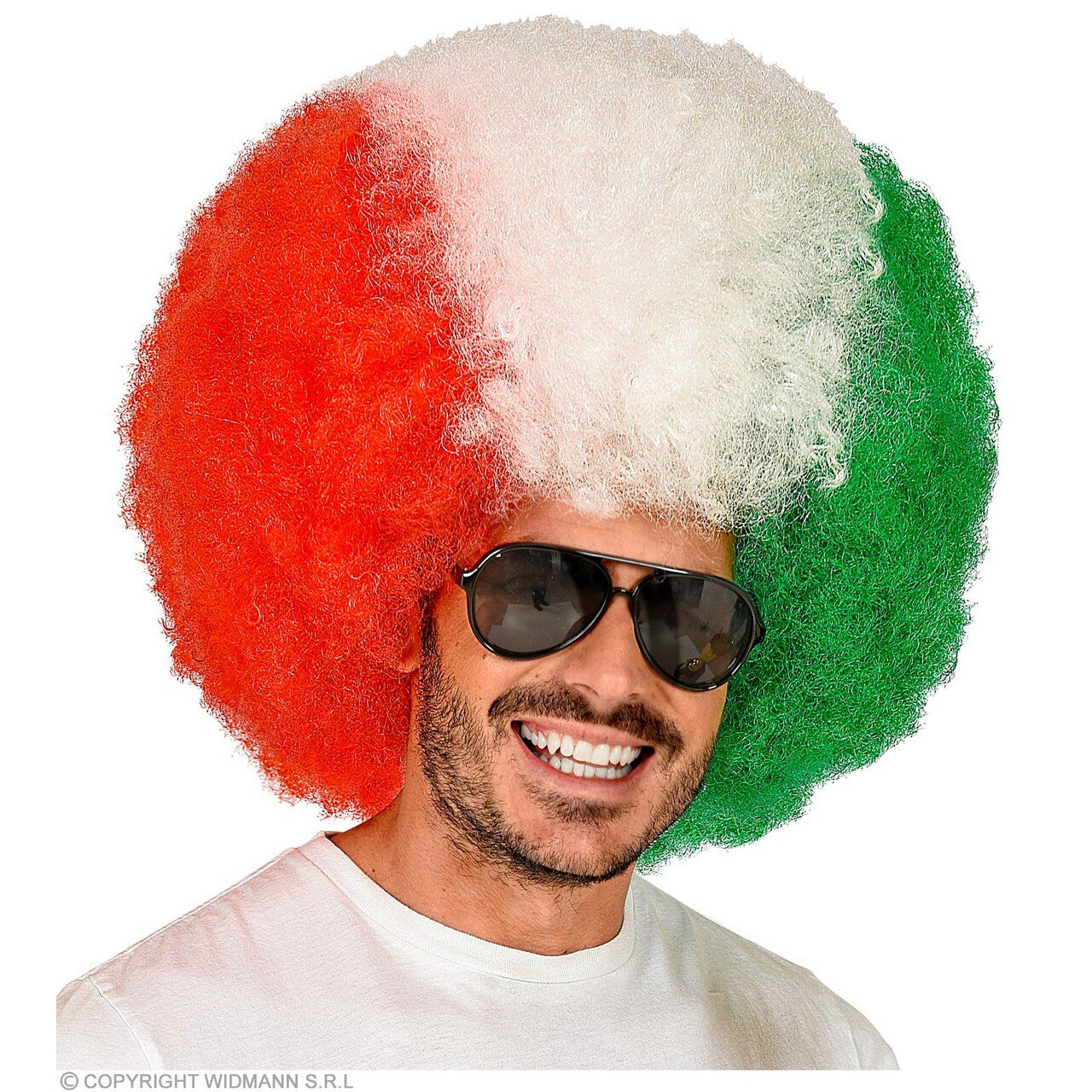 Op deze afbeelding zie je een Accessoires, van het merk Widmann. Super Afro Pruik Italie
