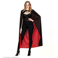 Umkehrbare Vampir-Magierumhang 130cm, Schwarz / Rot Unisex