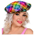 Reversible Pailletten Beret Rainbow / Gold Hip Hanna