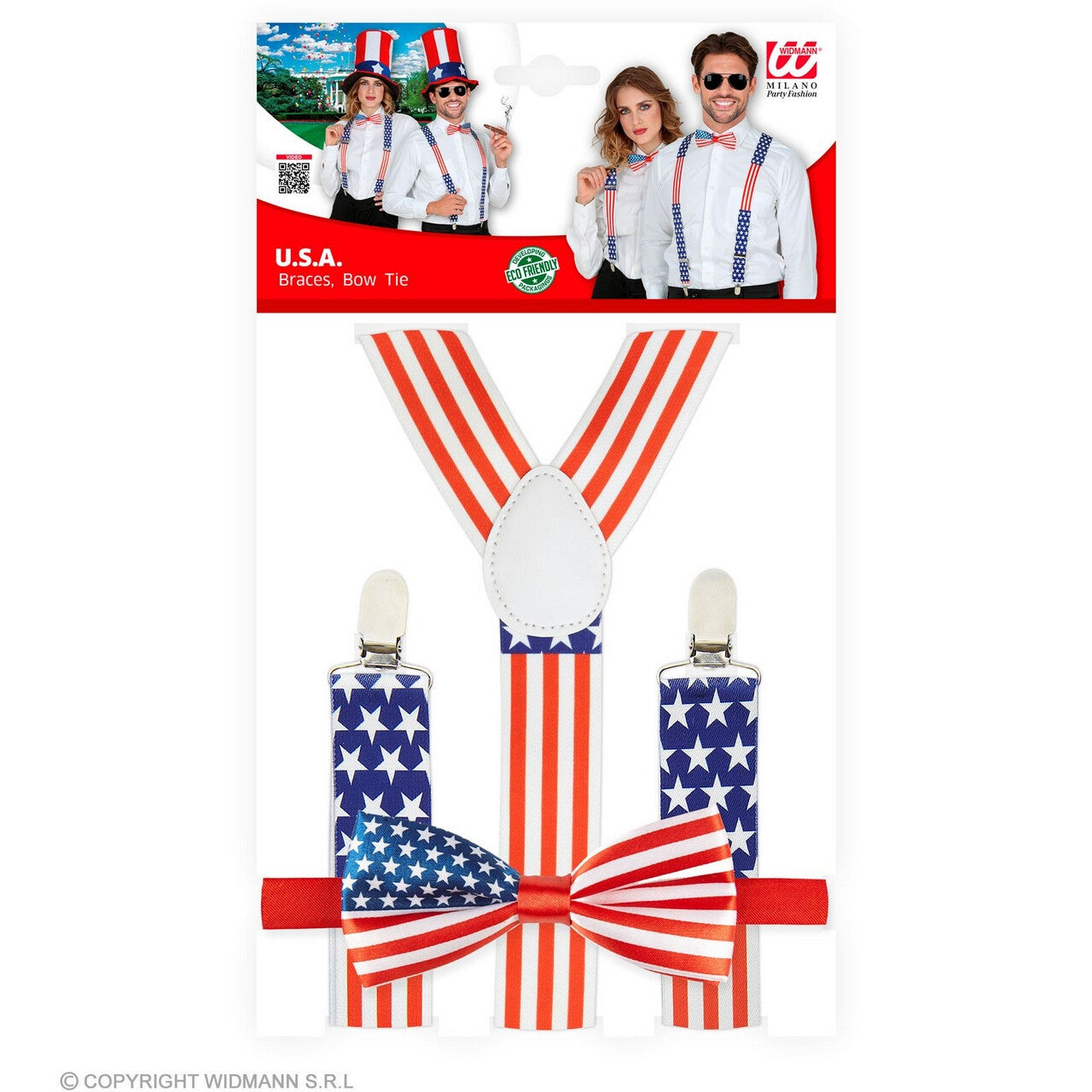 Op deze afbeelding zie je een Accessoires, van het merk Widmann. America First Set