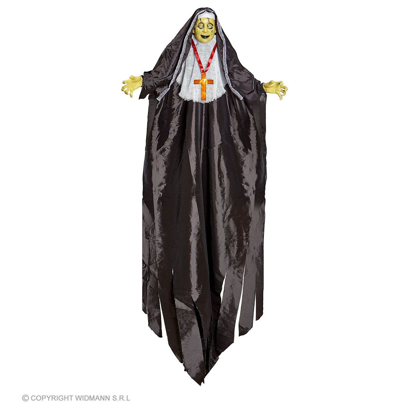 Op deze afbeelding zie je een Decoratie, van het merk Widmann. Oudste Bezeten Non Met Knipperend Licht, 137 Centimeter