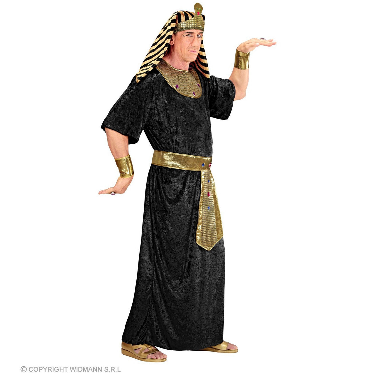 Op deze afbeelding zie je een Kostuums, van het merk Widmann. Belangrijke Egyptische Farao Toeta Man Kostuum