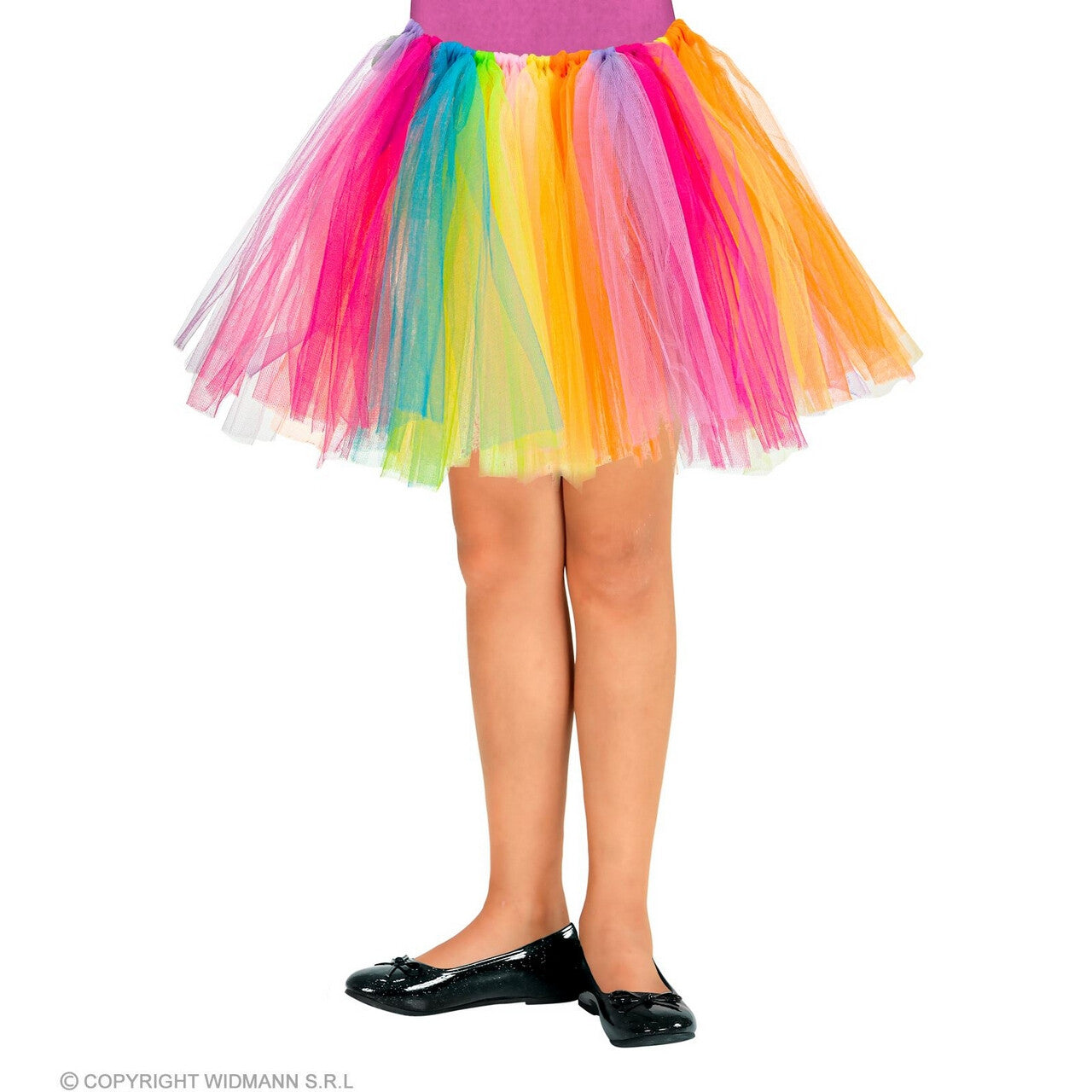 Op deze afbeelding zie je een Kostuums, van het merk Widmann. Fleurige Regenboog Ballet Tutu 30 Centimeter Meerkleurig Meisje