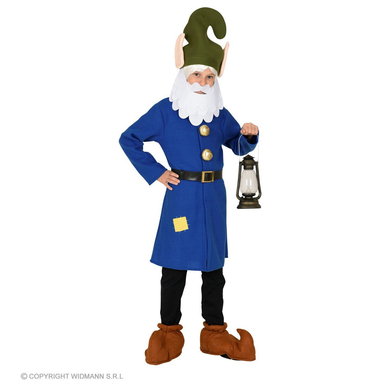 Op deze afbeelding zie je een Kostuums, van het merk Widmann. Altijd Bezige Mijn Kabouter Sneezy Jongen Kostuum