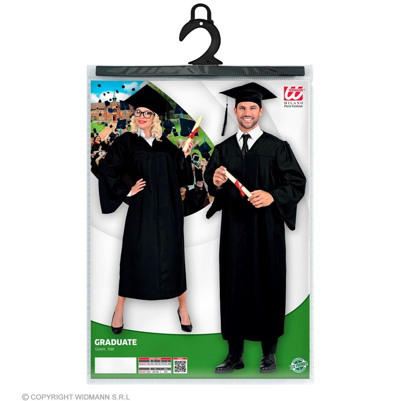 Op deze afbeelding zie je een Kostuums, van het merk Widmann. Alumnus Klaar Met School Kostuum
