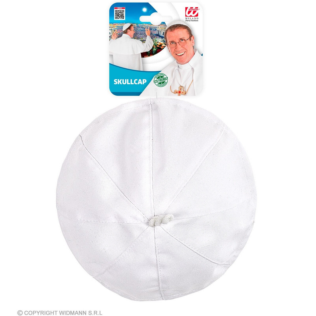 Op deze afbeelding zie je een Accessoires, van het merk Widmann. Priestermutsje Wit
