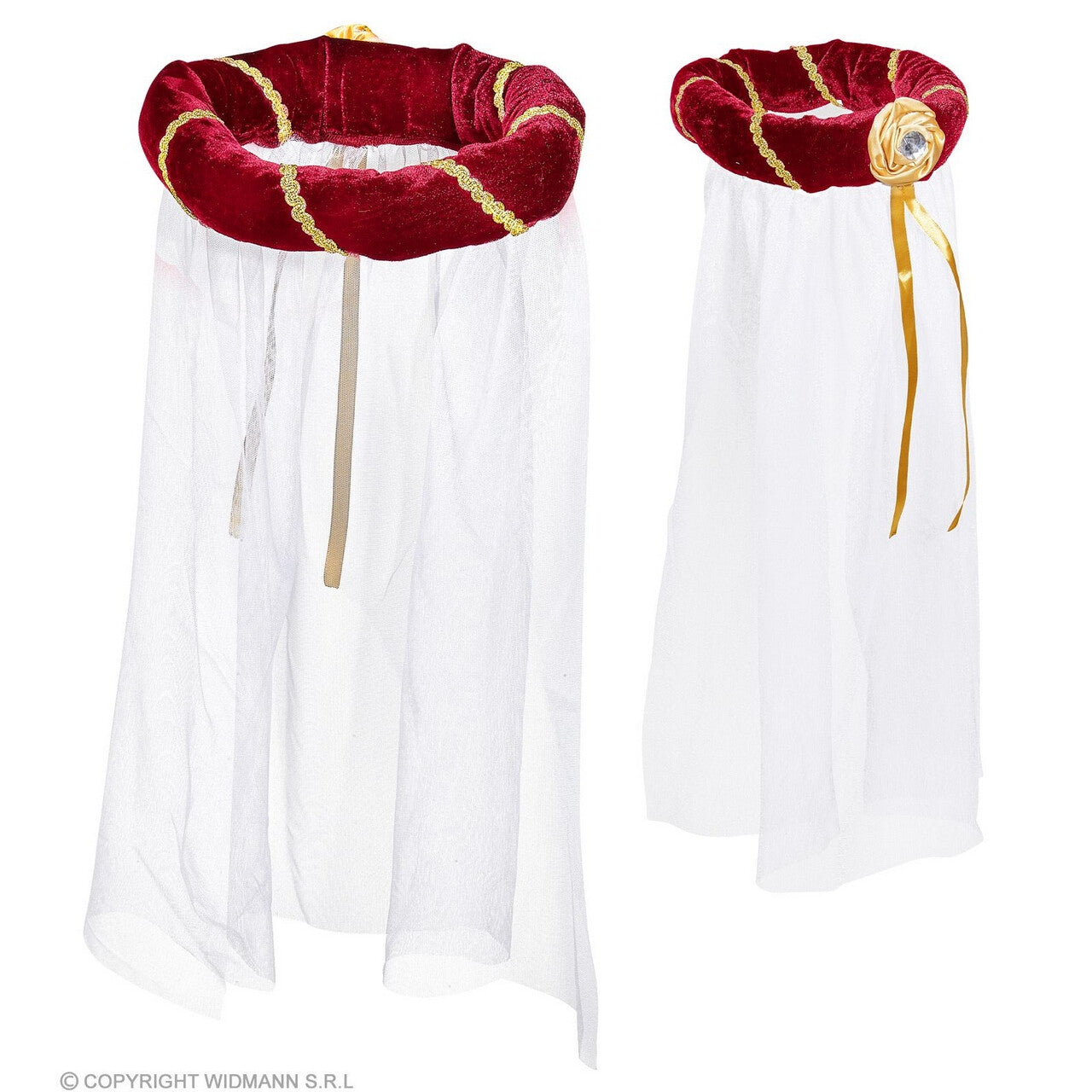 Op deze afbeelding zie je een Accessoires, van het merk Widmann. Middeleeuwse Jonkvrouw Hoofdband Met Sluier