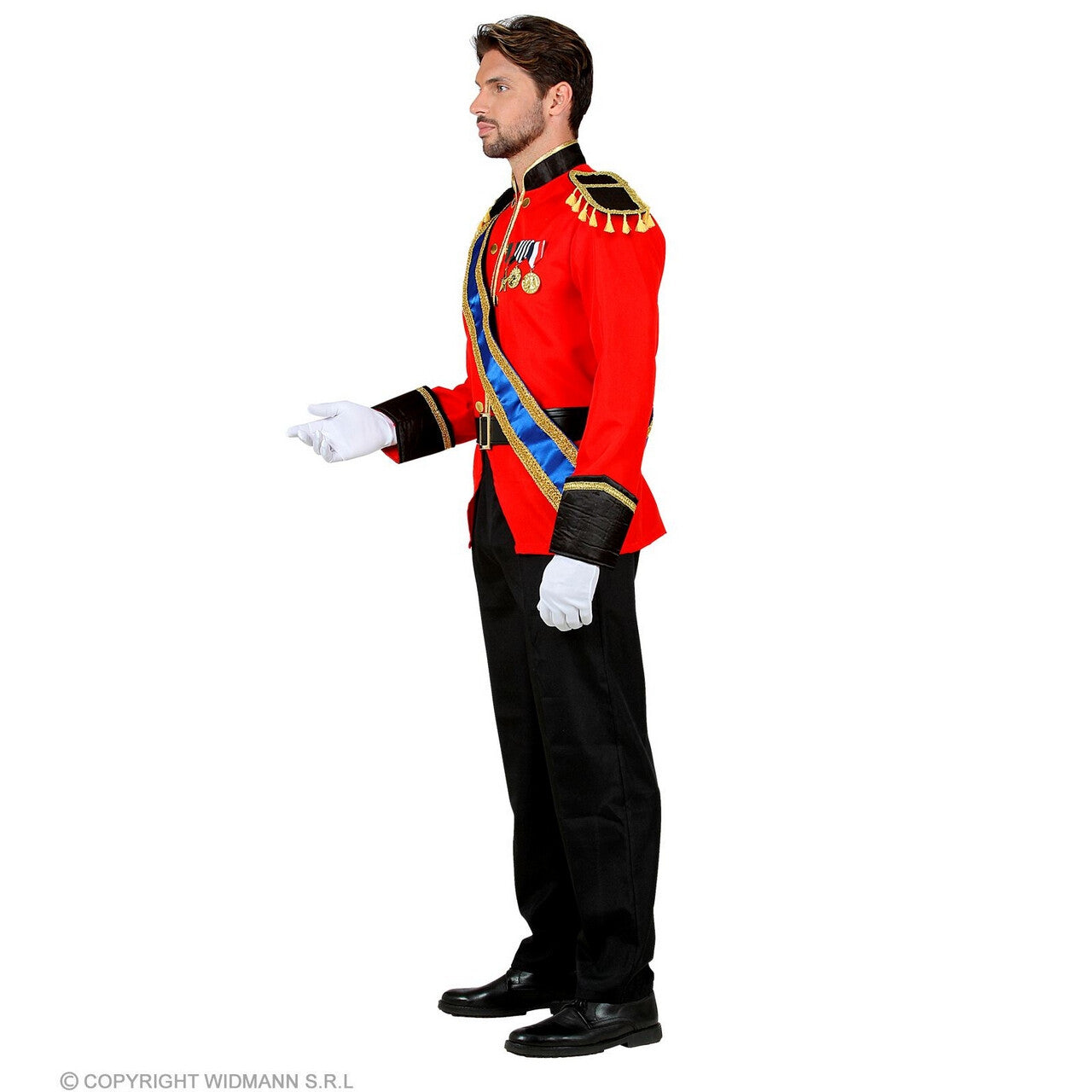 Op deze afbeelding zie je een Kostuums, van het merk Widmann. Koninklijke Prins Op Het Witte Paard William Man Kostuum