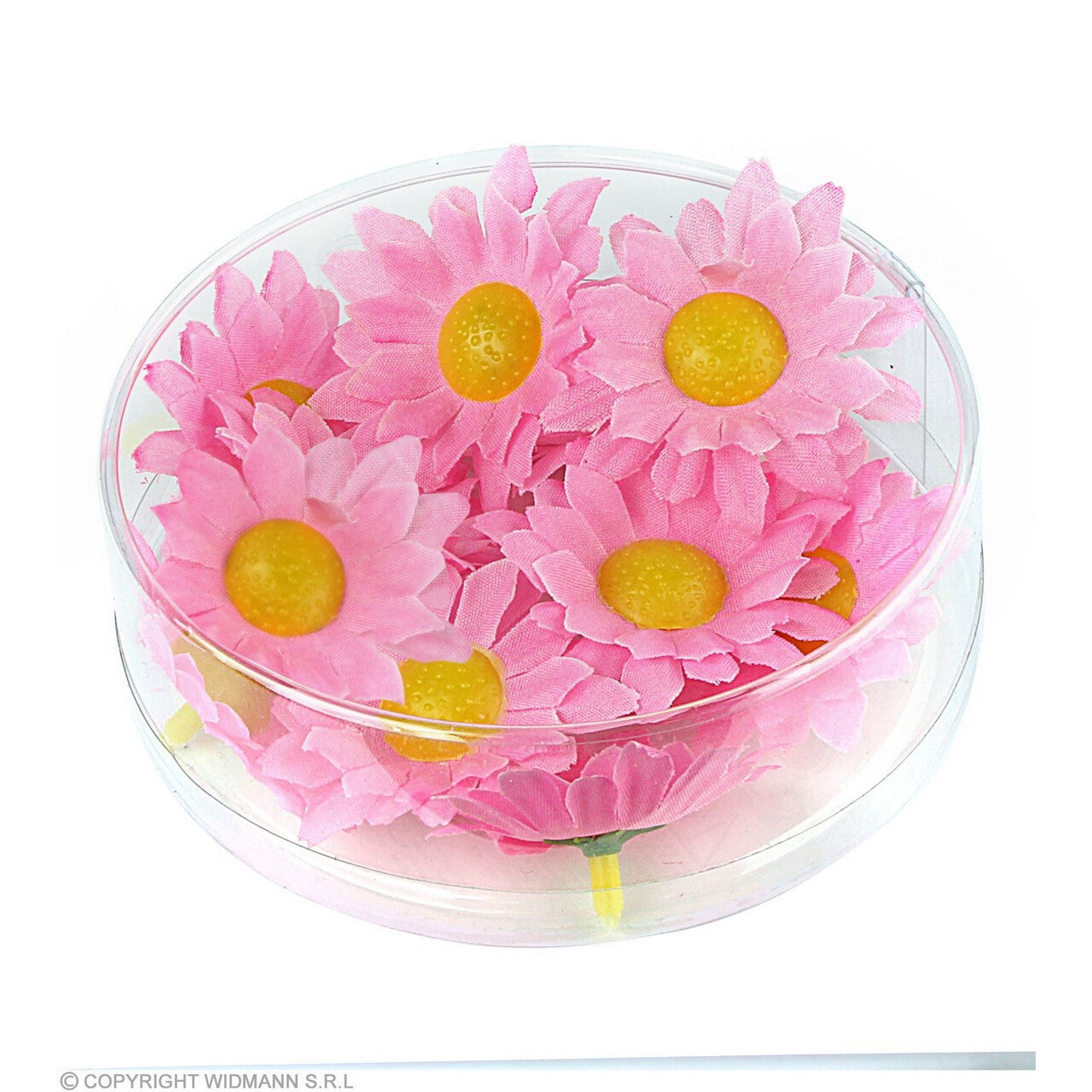 Op deze afbeelding zie je een Decoratie, van het merk Widmann. Decoratie Madeliefjes Roze Bloemenzee