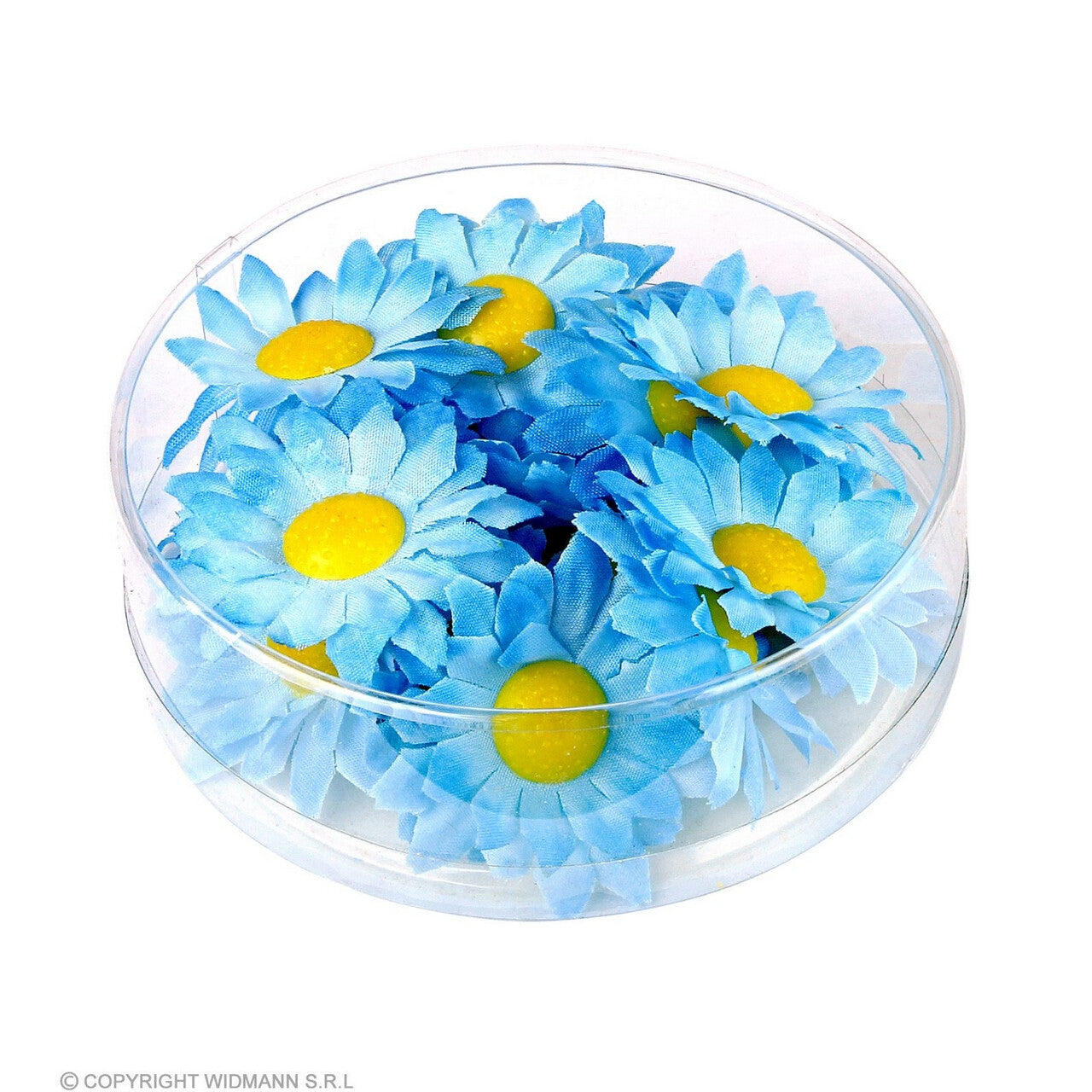 Op deze afbeelding zie je een Decoratie, van het merk Widmann. Decoratie Madeliefjes Lichtblauw Bloemenzee