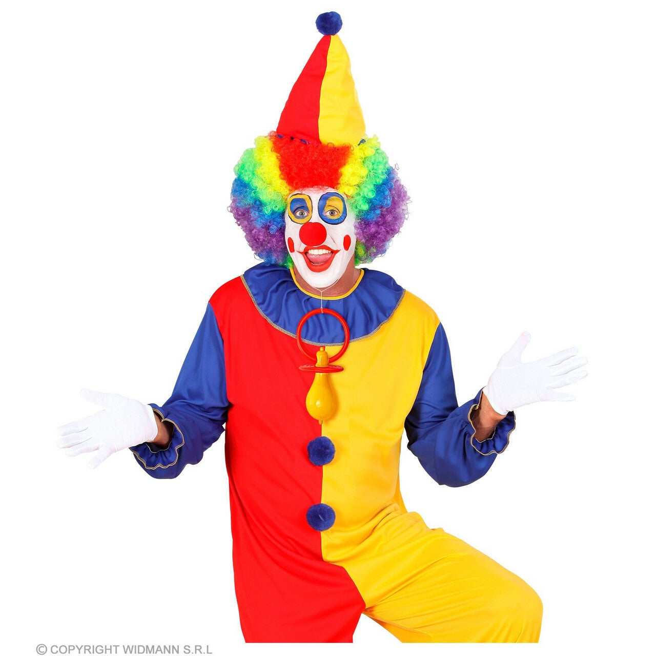Op deze afbeelding zie je een Accessoires, van het merk Widmann. Grote Baby Maxi Speen Geel Met Geluid