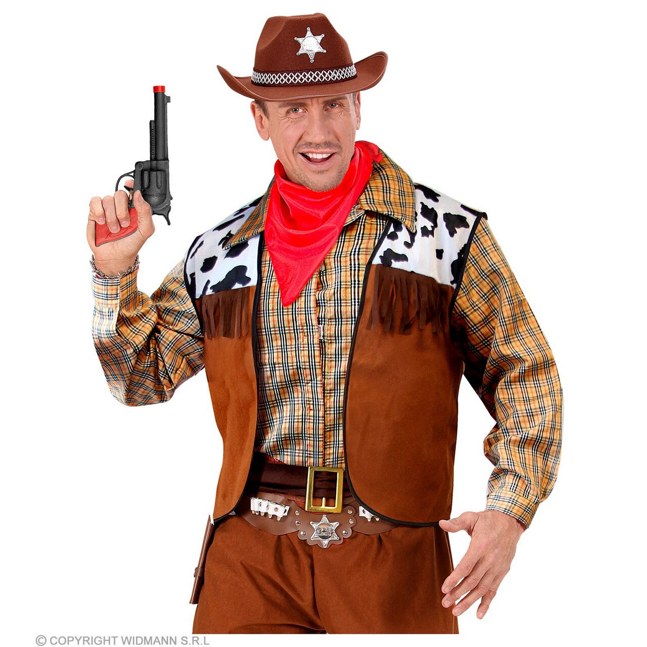 Op deze afbeelding zie je een Accessoires, van het merk Widmann. Wilde Westen Schietijzer Pistool