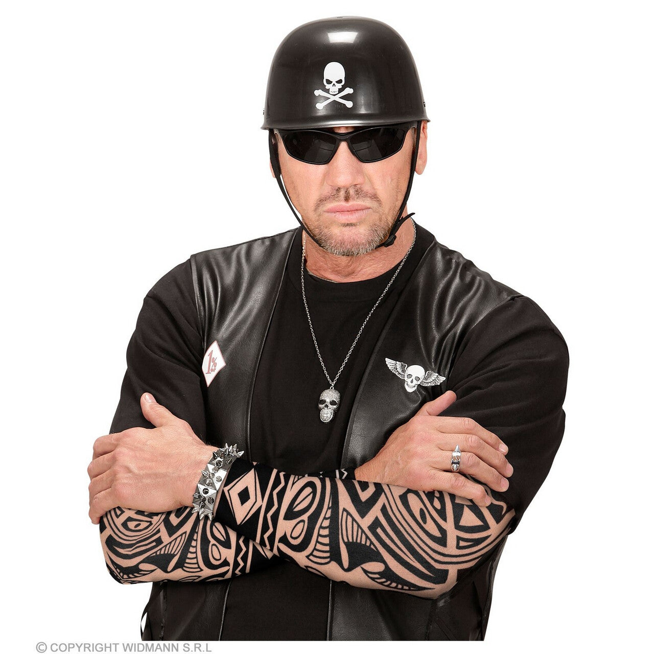 Op deze afbeelding zie je een Accessoires, van het merk Widmann. Tattoo Armsleeve Tribal