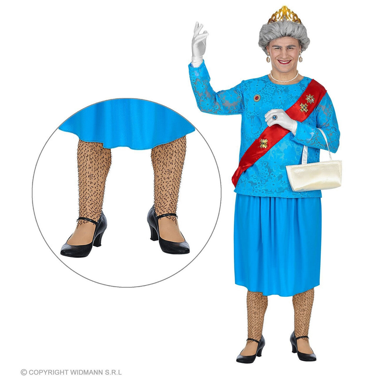 Op deze afbeelding zie je een Accessoires, van het merk Widmann. Panty Harige Harry Benen One Size
