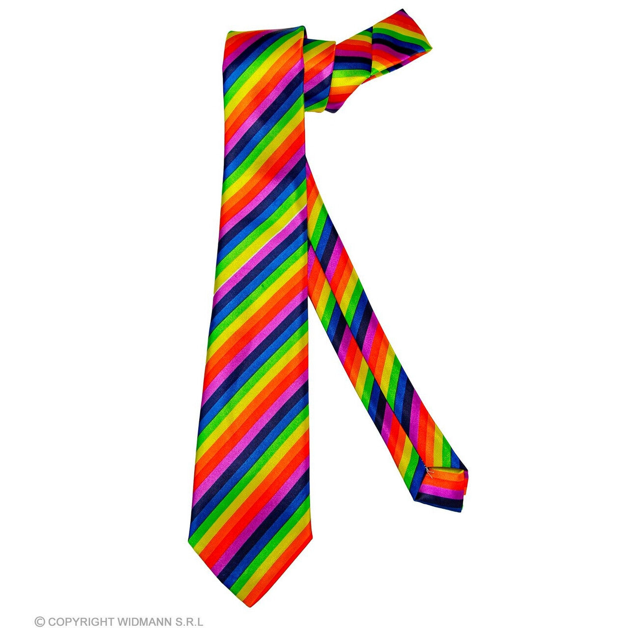 Op deze afbeelding zie je een Accessoires, van het merk Widmann. Gestreepte Regenboog Stropdas