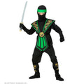 Gefürchteter Drachen-Ninja Grün Kostüm für Jungen