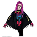 Warm -Blutiges Skelett Poncho Kind für Kinder