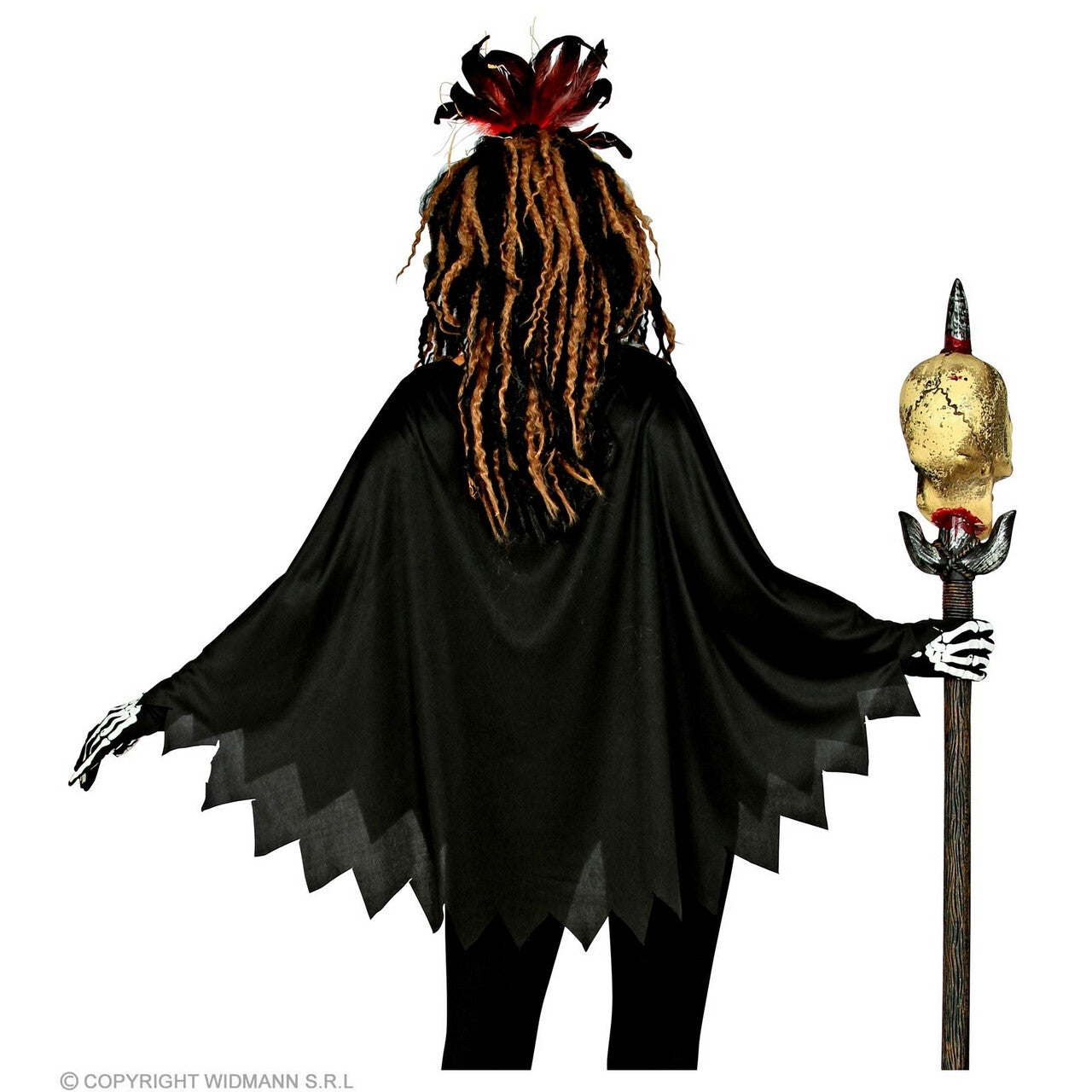 Op deze afbeelding zie je een Kostuums, van het merk Widmann. Voodoo Priester Mikayla Poncho