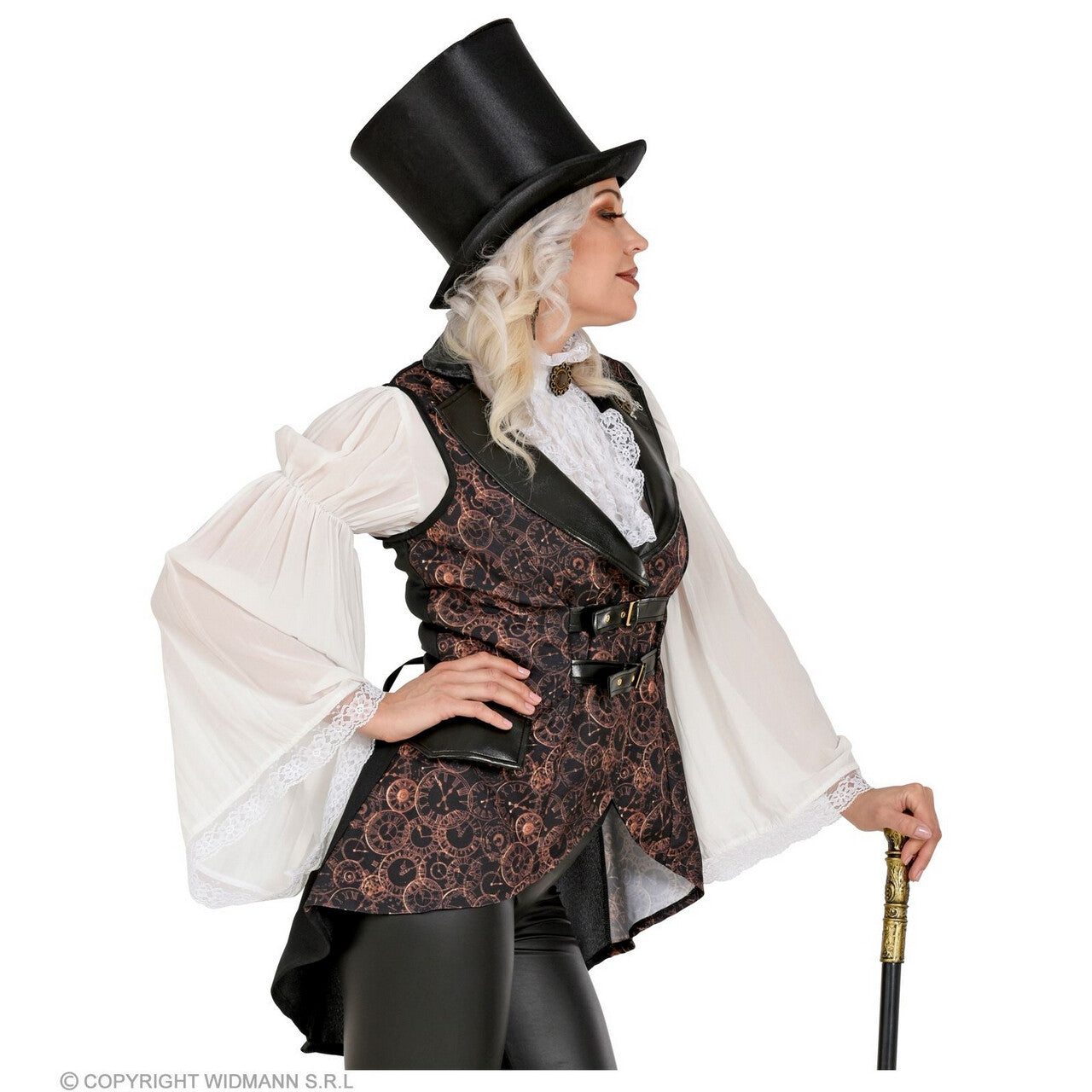 Op deze afbeelding zie je een Kostuums, van het merk Widmann. Wheel Of Time Steampunk Vest Vrouw