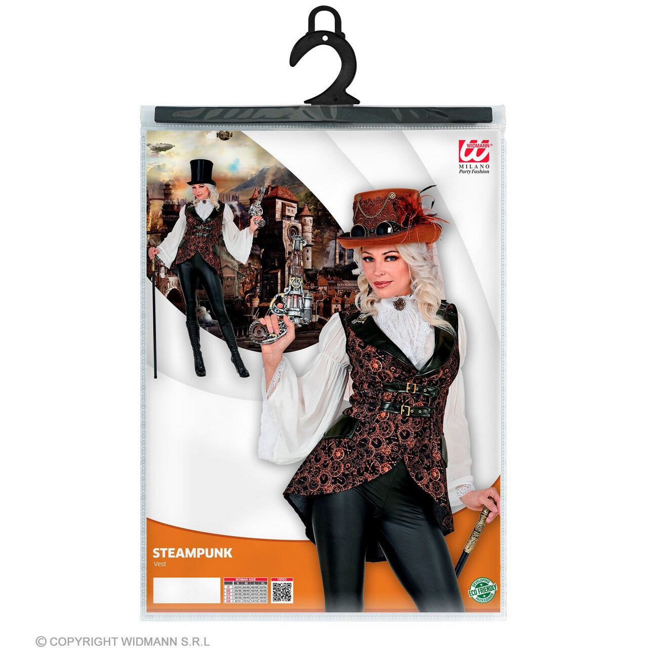 Op deze afbeelding zie je een Kostuums, van het merk Widmann. Wheel Of Time Steampunk Vest Vrouw