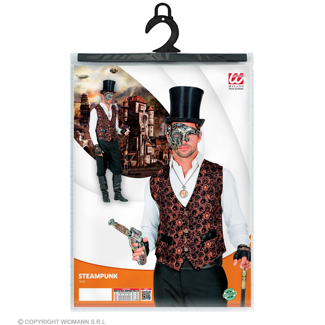 Op deze afbeelding zie je een Kostuums, van het merk Widmann. Wheel Of Time Steampunk Gilet Man