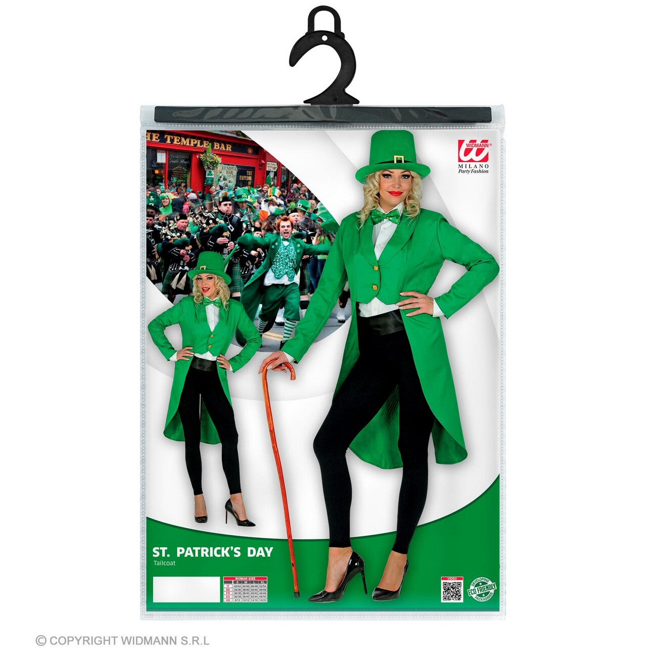 Op deze afbeelding zie je een Kostuums, van het merk Widmann. Groen Als Gras Slipjas Vrouw