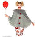 Grusel-Clown Penny Weiß Poncho Unisex