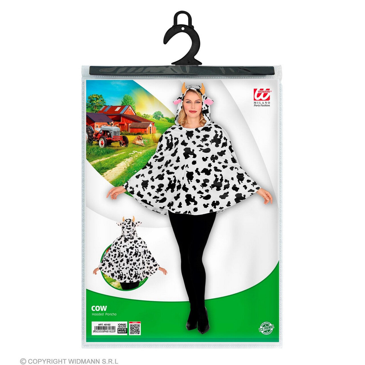 Op deze afbeelding zie je een Kostuums, van het merk Widmann. Berta De Beste Koe Poncho