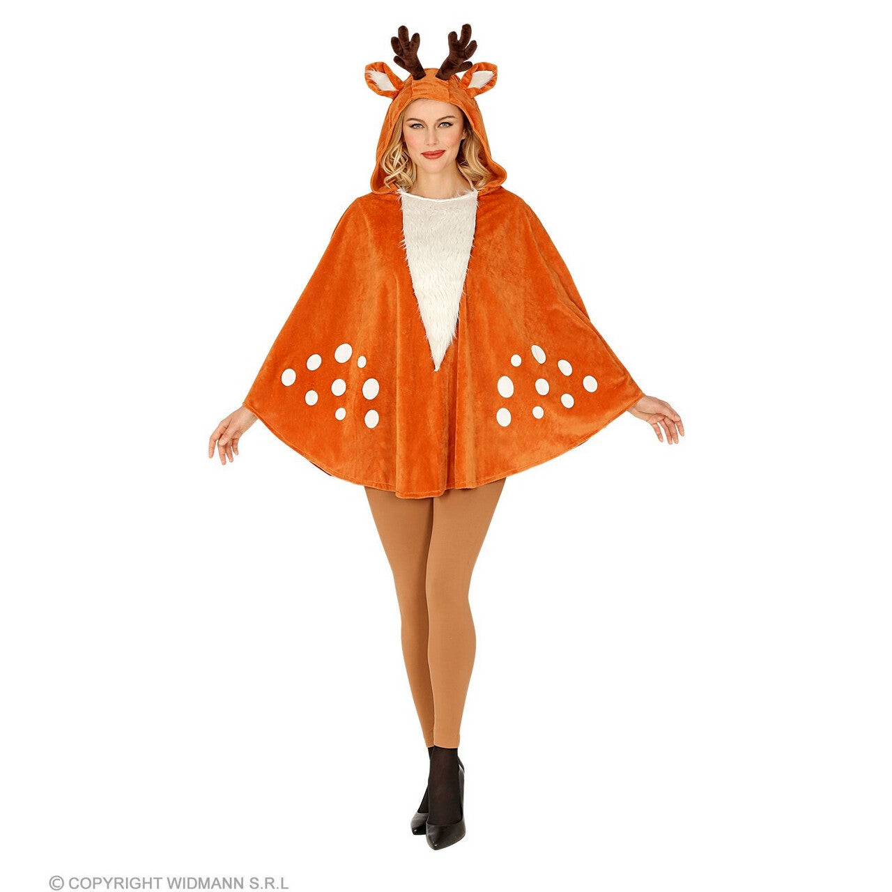 Op deze afbeelding zie je een Kostuums, van het merk Widmann. Hitsig Hertje Poncho