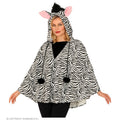 Schwarze Und Weiße Streifen Poncho Zebra Unisex