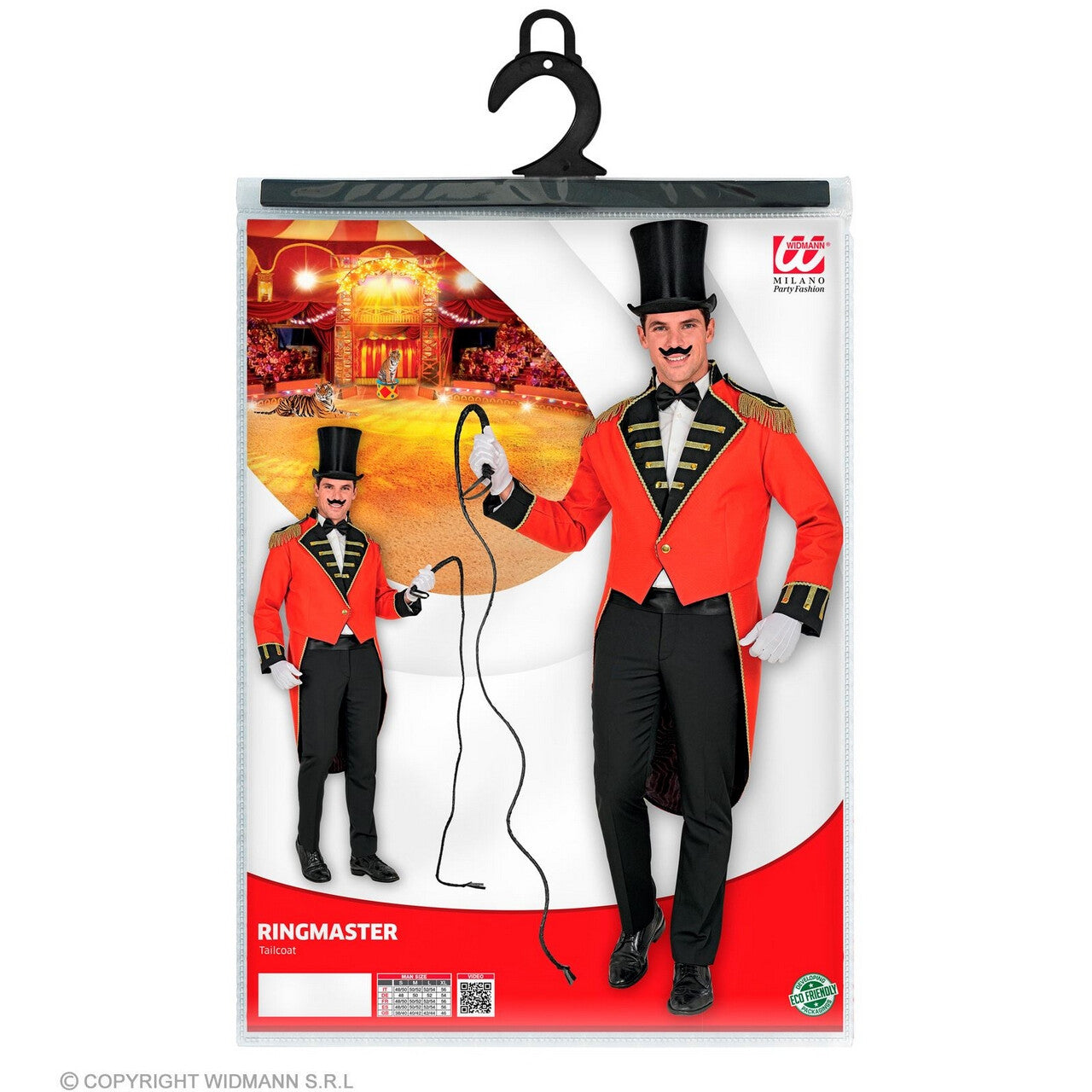 Op deze afbeelding zie je een Kostuums, van het merk Widmann. Circus Directeur Ben De Baas Man