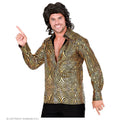 70er Goldener Exotik-Joe Disco Hemd Herren