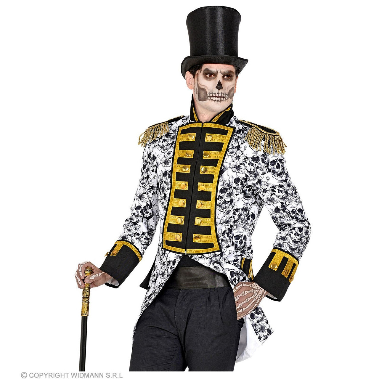 Op deze afbeelding zie je een Kostuums, van het merk Widmann. Graaf Skull Van Dodenstijn Man