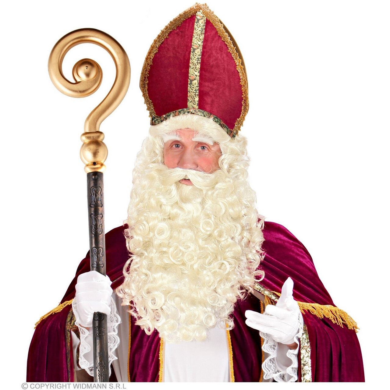Op deze afbeelding zie je een Accessoires, van het merk Widmann. December Set Sinterklaasbaard En Pruik