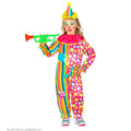 Strahlender Regenbogen Spaßclown Kostüm für Kinder