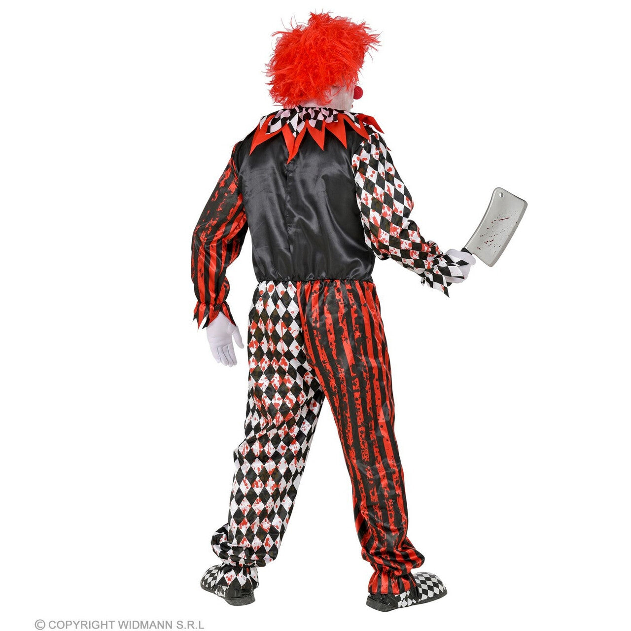 Op deze afbeelding zie je een Kostuums, van het merk Widmann. Moordende Horrorclown Man Kostuum