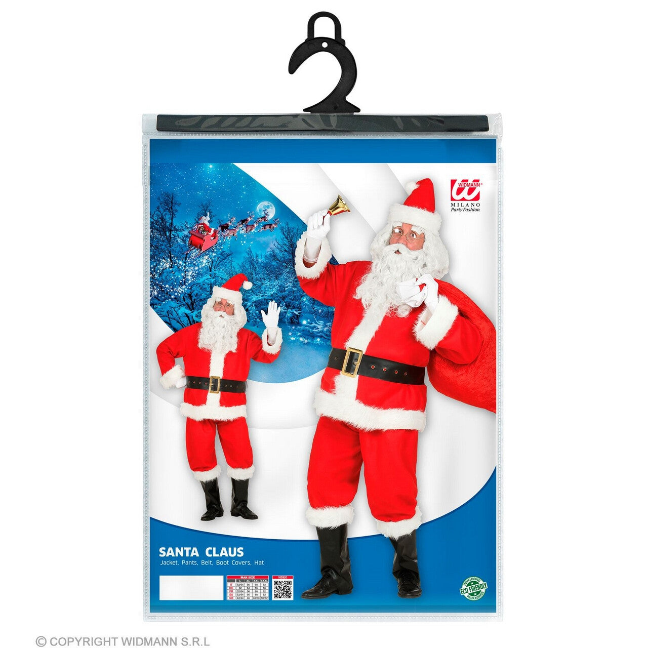 Op deze afbeelding zie je een Kostuums, van het merk Widmann. Net Echte Vriendelijke Kerstman Kostuum
