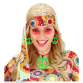Hippie Set Friedenskette Und Ohrringe Neongrün