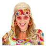 Hippie Set Peace Kette Und Ohrringe Neon Orange